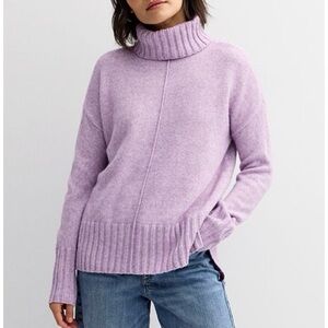 Sonoma Goods For Life Lacey Lilac Turtleneck Tunic Sweater